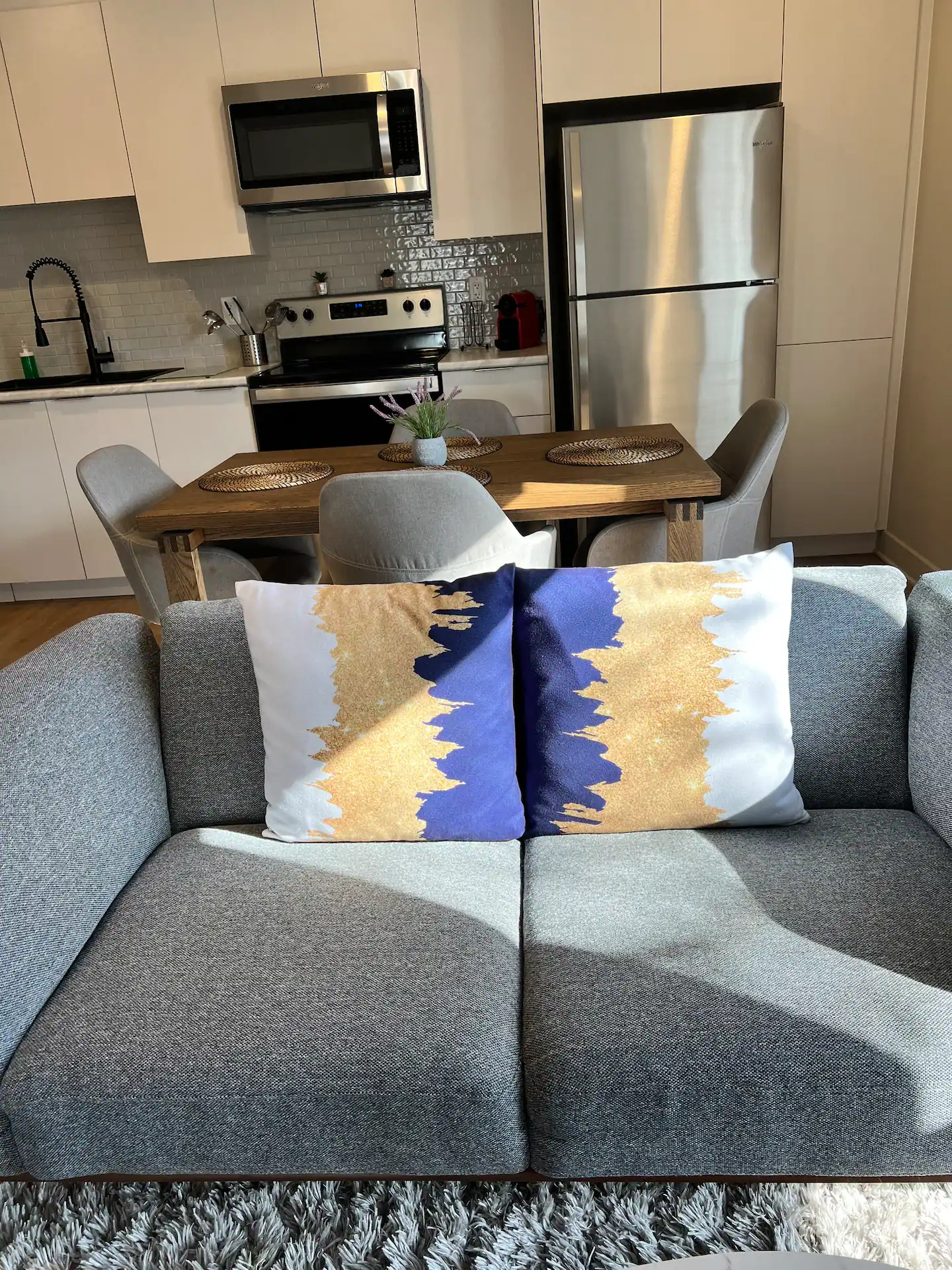 4 ½ - open living room, dining area and kitchen